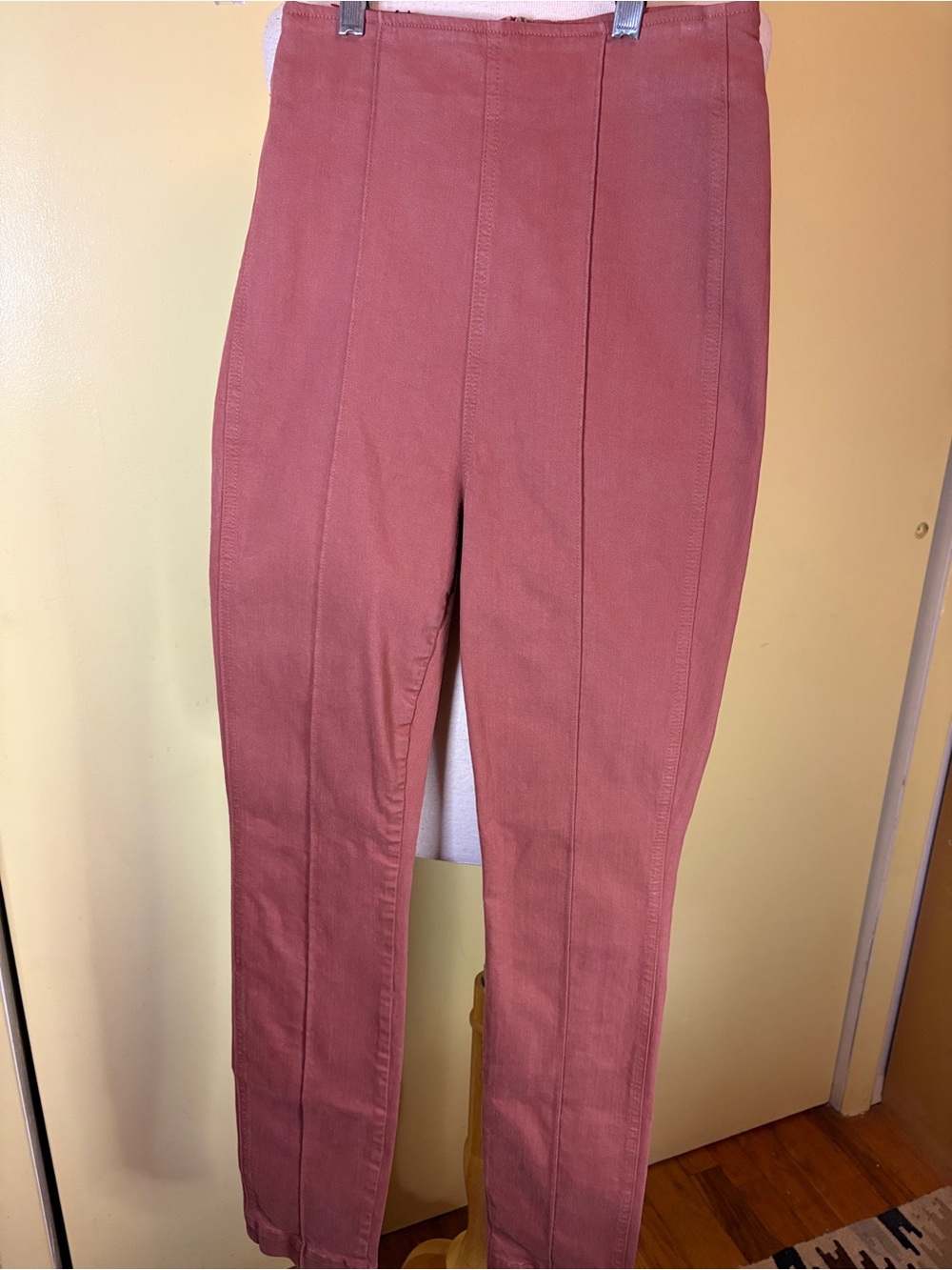 Veronica Beard CherylDeep Rose Zip-Back Pants